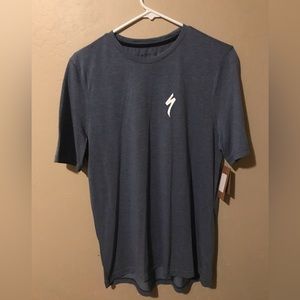 “Specialized” Grey-Blue Crew Neck T-Shirt Size M, New w/Tags